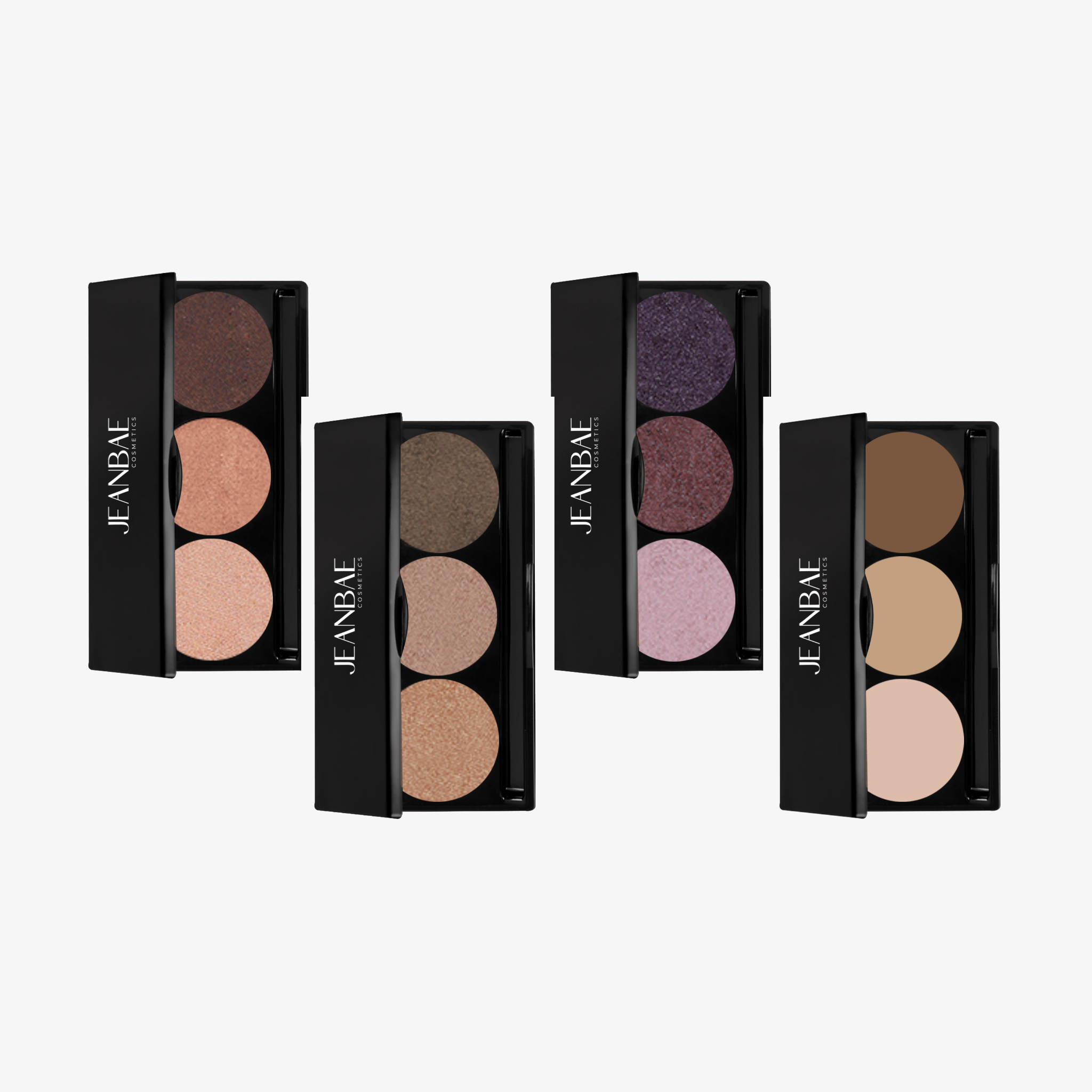 Triple-milled eyeshadow palettes with trio signature shades in matte, metallic, pearlized, and shimmer finishes.THIS PRODUCT IS Cruelty Free, Hypoallergenic, Non-Comedogenic, Halal Certified, and EU Compliant. Free of Parabens and Fragrances.