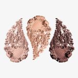 Triple-milled eyeshadow palettes with trio signature shades in matte, metallic, pearlized, and shimmer finishes.THIS PRODUCT IS
Cruelty Free, Hypoallergenic, Non-Comedogenic, Halal Certified, and EU Compliant.
Free of Parabens and Fragrances.