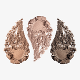 Triple-milled eyeshadow palettes with trio signature shades in matte, metallic, pearlized, and shimmer finishes.THIS PRODUCT IS
Cruelty Free, Hypoallergenic, Non-Comedogenic, Halal Certified, and EU Compliant.
Free of Parabens and Fragrances.